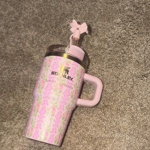 Stanley Pink Love Shack Fancy Tumbler with Bow Straw